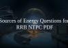 Sources of Energy Questions for RRB NTPC PDF