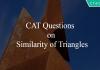 CAT Questions on Similarity of Triangles