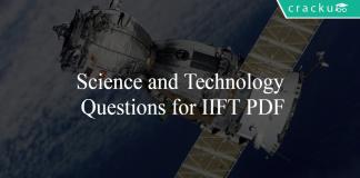 Science and Technology Questions for IIFT PDF 