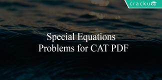 Special Equations Problems for CAT PDF