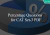 Percentage Questions for CAT Set-3 PDF