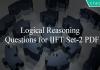 Logical Reasoning Questions for IIFT Set-2 PDF