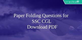Paper Folding Questions for SSC CGL PDF