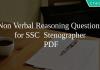 Non Verbal Reasoning Questions for SSC Stenographer PDF