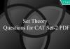 Set Theory Questions for CAT Set-2 PDF