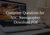 Computer Questions for SSC Stenographer PDF