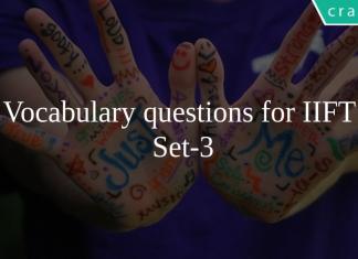 Vocabulary questions for IIFT Set-3