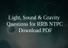 Light, Sound & Gravity Questions for RRB NTPC PDF