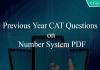 Previous Year CAT Questions on Number System PDF