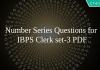 Number Series Questions for IBPS Clerk set-3 PDF