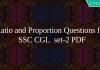 Ratio and Proportion Questions for SSC CGL set-2 PDF