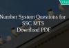 Number System Questions for SSC MTS PDF