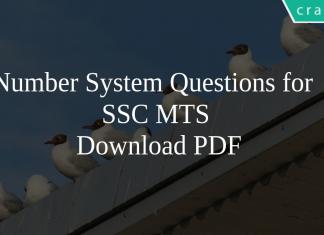 Number System Questions for SSC MTS PDF