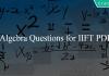 Algebra Questions for IIFT PDF