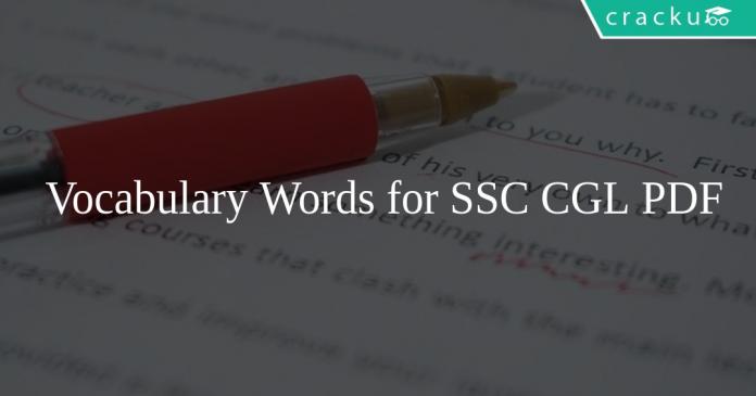 Vocabulary Words for SSC CGL PDF