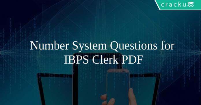 Number System Questions for IBPS Clerk PDF
