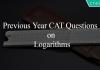 Previous Year CAT Questions on Logarithms