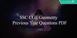 SSC CGL Geometry Previous Year Questions PDF