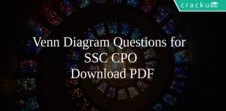 Venn Diagram Questions for SSC CPO PDF