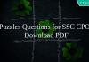 Puzzles Questions for SSC CPO PDF