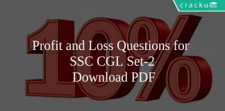 Profit and Loss Questions for SSC CGL Set-2 PDF