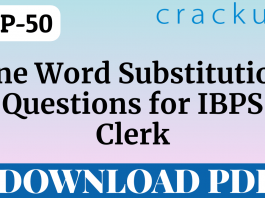 One Word Substitution Questions for IBPS Clerk