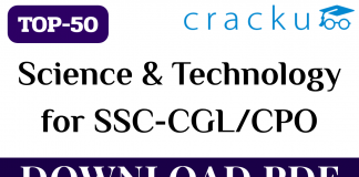TOP-50 Science and Technology Questions for SSC CGL/CPO