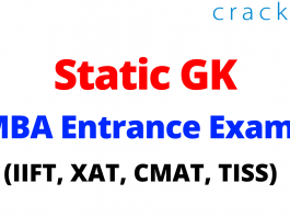 static gk revision for mba entrance exams