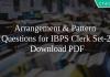 Arrangement & Pattern Questions for IBPS Clerk Set-2 PDF