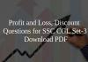 Profit and Loss, Discount Questions for SSC CGL Set-3 PDF