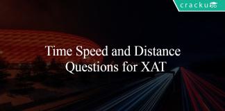 Time Speed and Distance Questions for XAT