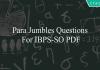 Para Jumbles questions for ibps-so pdf