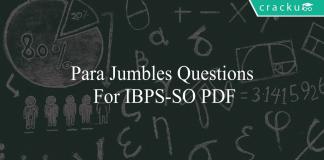 Para Jumbles questions for ibps-so pdf