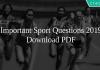 Important Sport Questions 2019