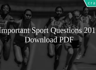 Important Sport Questions 2019