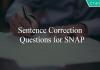 Sentence Correction Questions for SNAP