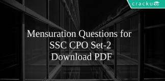 Mensuration Questions for SSC CPO Set-2 PDF