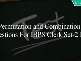 Permutation and combinations questions for ibps clerk set-2 pdf