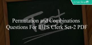 Permutation and combinations questions for ibps clerk set-2 pdf