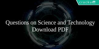 Questions on Science and Technology