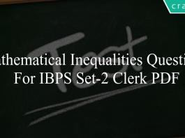 mathematical inequalities questions for ibps set-2 clerk pdf