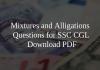 Mixtures and Alligations Questions for SSC CGL PDF