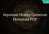 Important History Questions