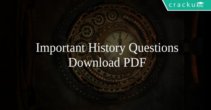 Important History Questions