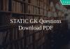 STATIC GK Questions