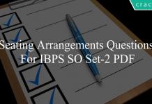 Seating Arrangements questions for ibps so set-2 pdf