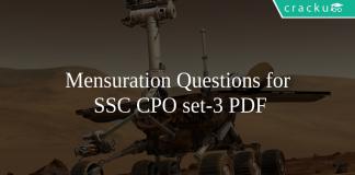 Mensuration Questions for SSC CPO set-3 PDF