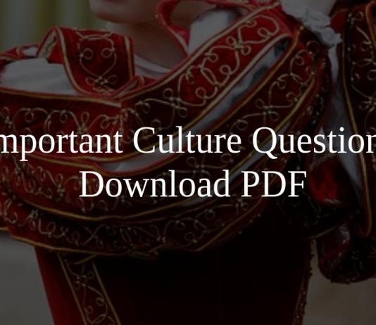 Important Culture Questions
