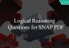 Logical Reasoning Questions for SNAP PDF