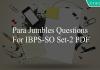 Para Jumbles questions for ibps-so set-2 pdf